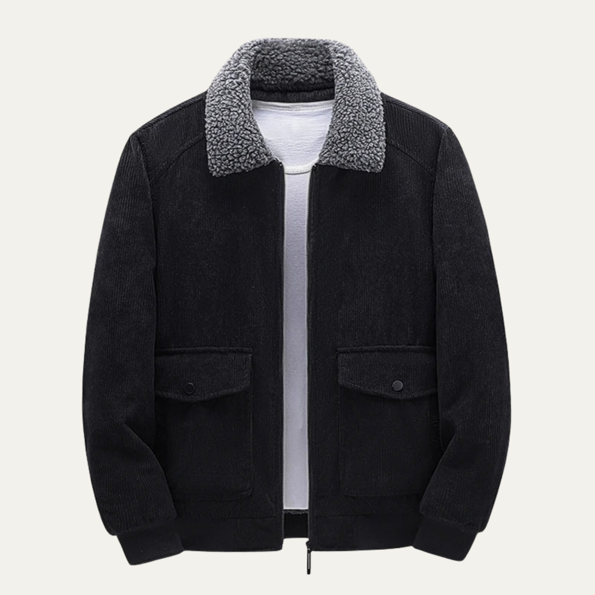 Men's Corduroy Sherpa Lined Jacket - VibreMode