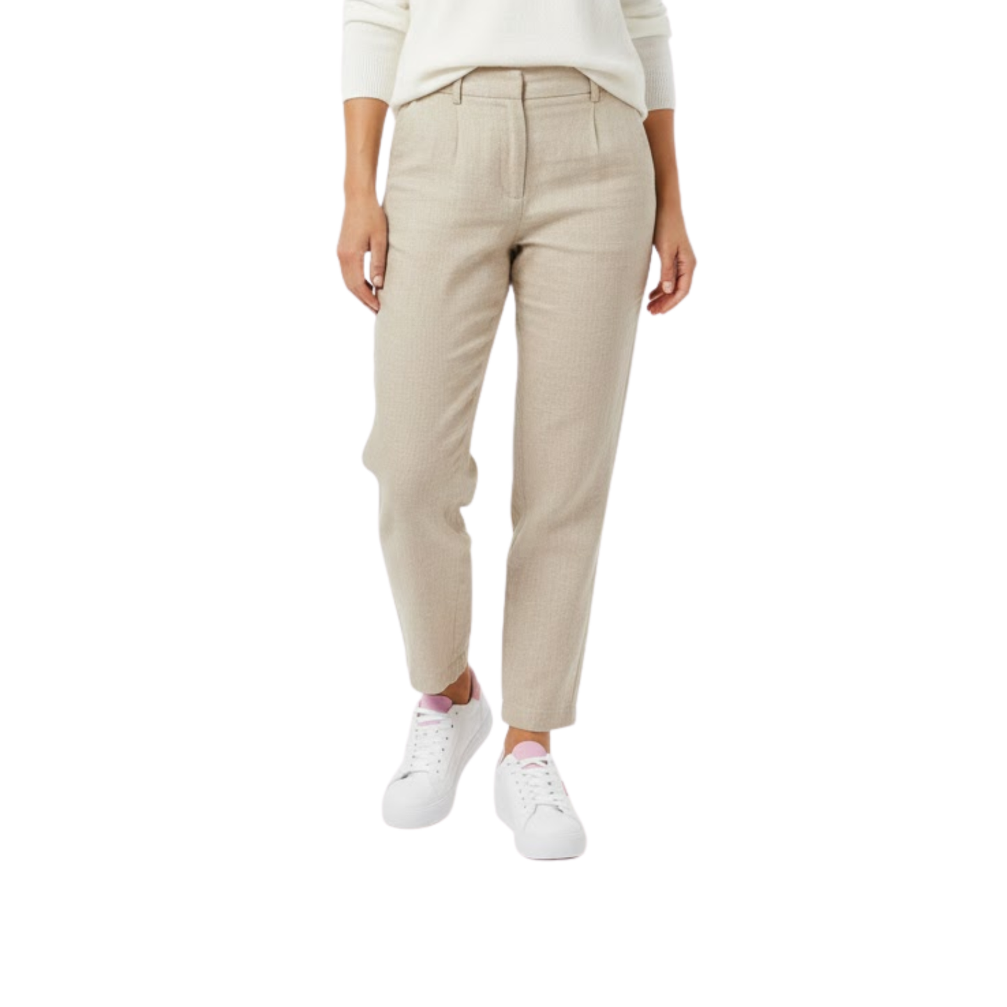 Classic White Lace Up Sneakers for Women
