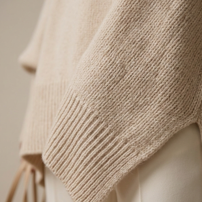 Poncho Sweater Women Oversized Knit Pullover