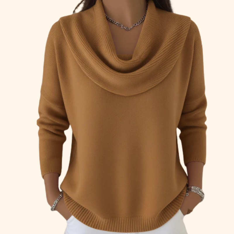 Women's Oversized Cozy Crew Neck Sweater - VibreMode