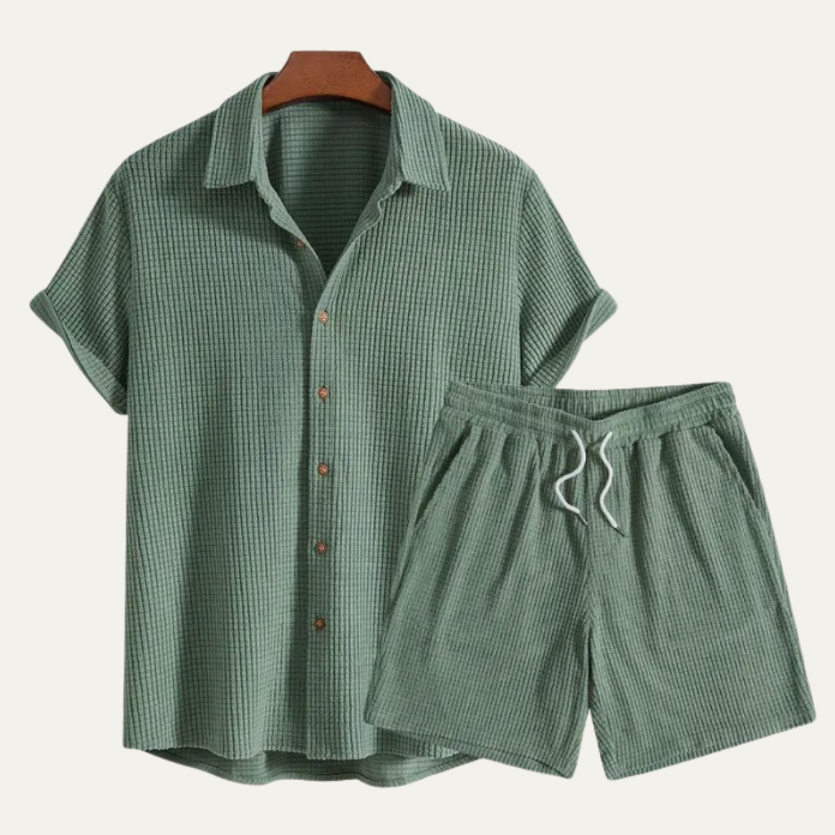 Men's Summer Casual Shirt And Shorts Set - VibreMode