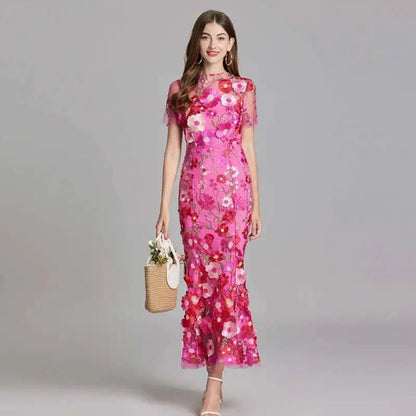Women's Lace Prom Dress Embroidered - VibreMode