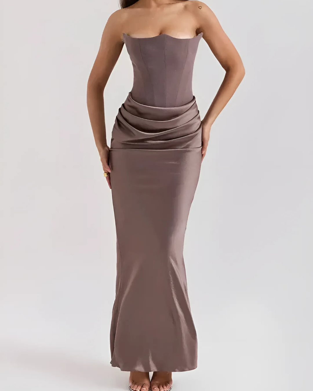 Elegant Long Sleeve Formal Maxi Dress - VibreMode