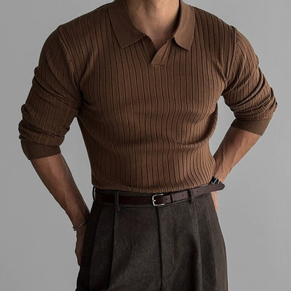 Men's Fitted Long Sleeve Shirt - VibreMode