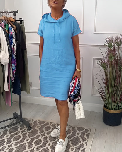 Women's Casual Knee Length Short Sleeve Dress