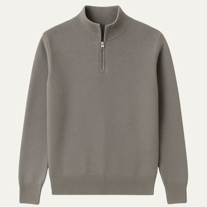 Men's Half-Zip Sweater Navy Blue Wool