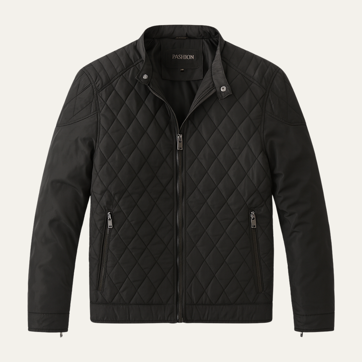Crestfall Men's Quilted Jacket Warm Padded Zip Up - VibreMode
