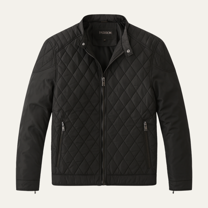 Crestfall Men's Quilted Jacket Warm Padded Zip Up - VibreMode
