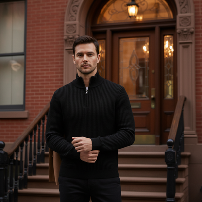 Merino Quarter Zip Sweater