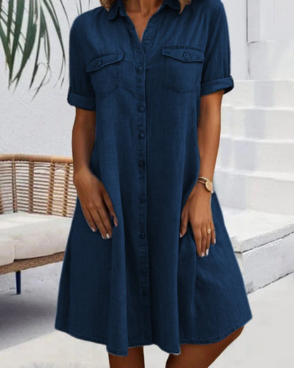 Slim Fit Blue Jeans Style Dress