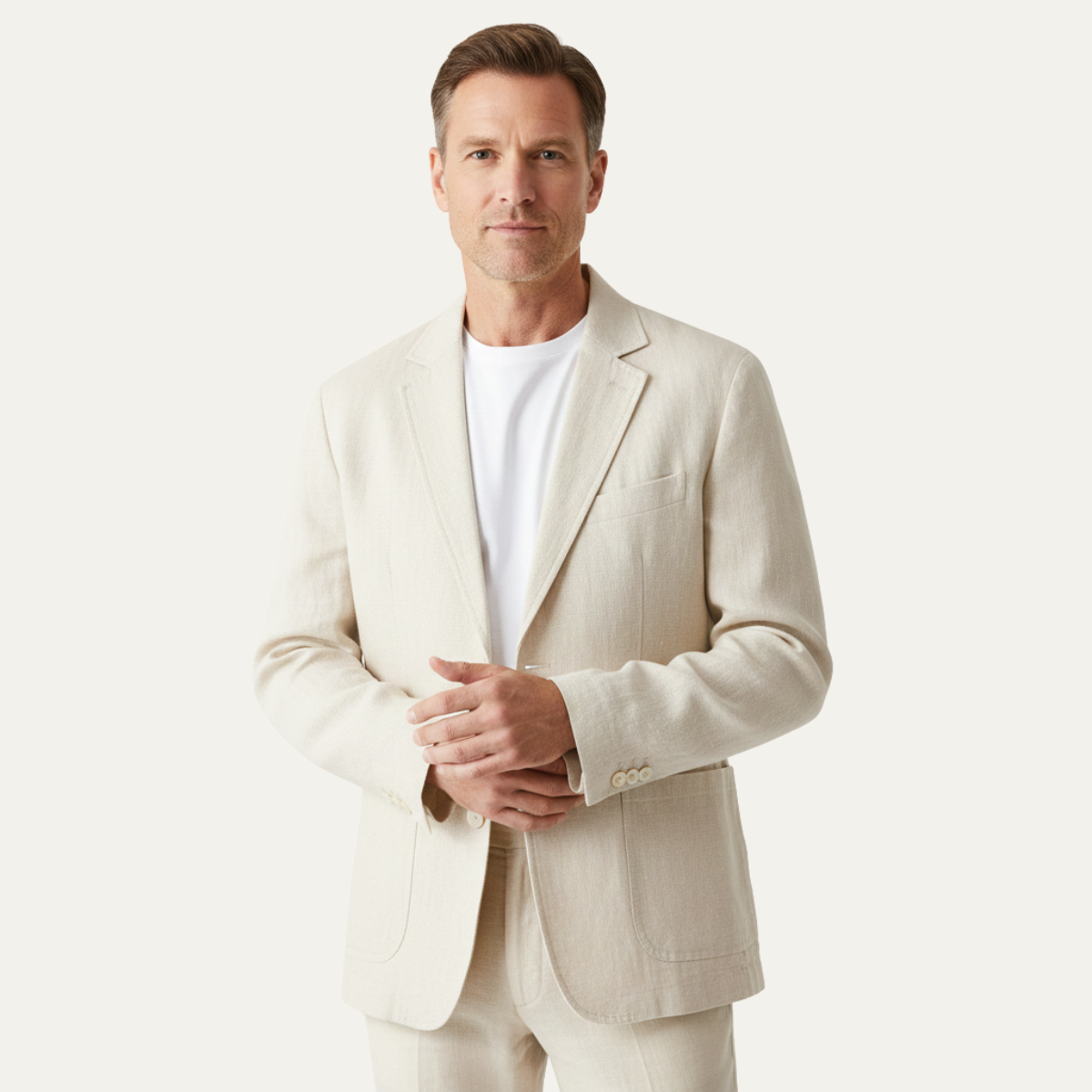 Men's Solid Linen Blazer