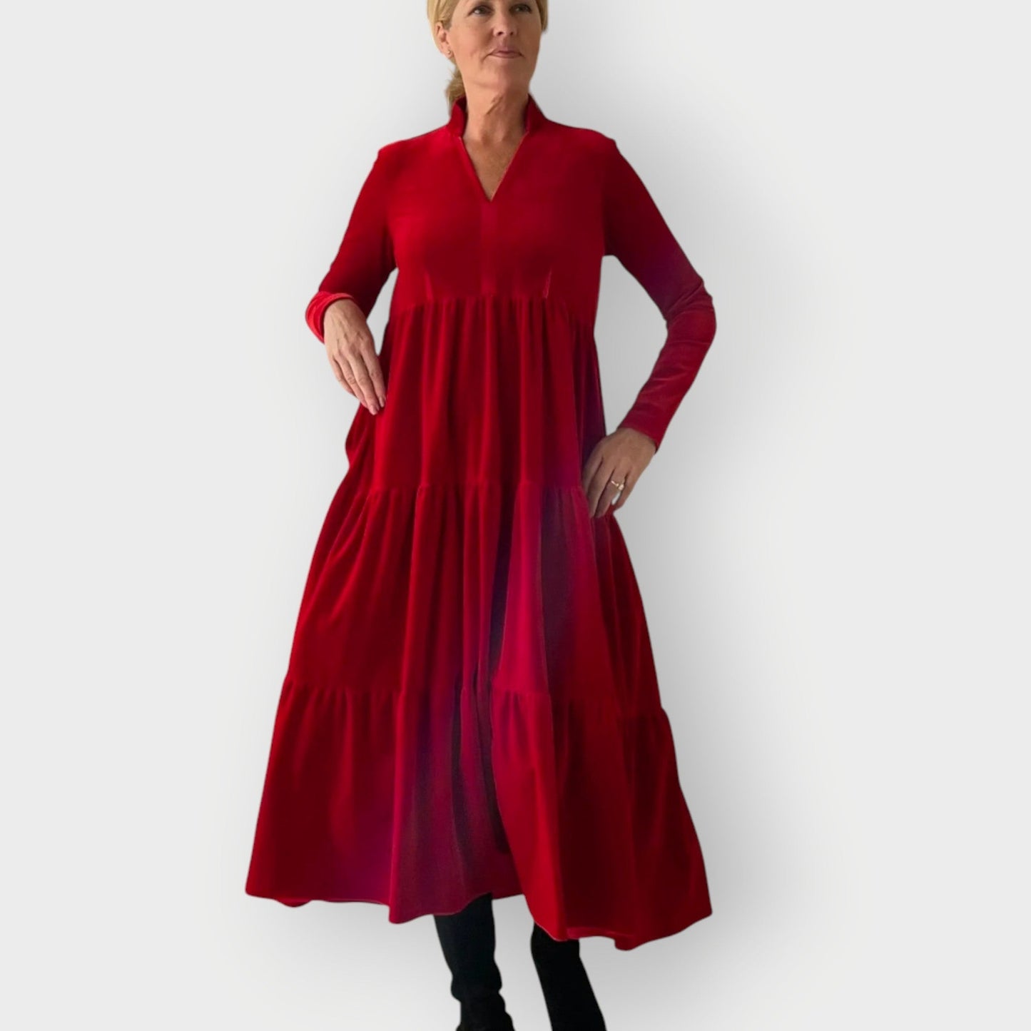 Luxurious Velvet Evening Dress - VibreMode