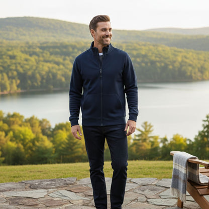 Men's Cotton Zip Jacket with Pockets