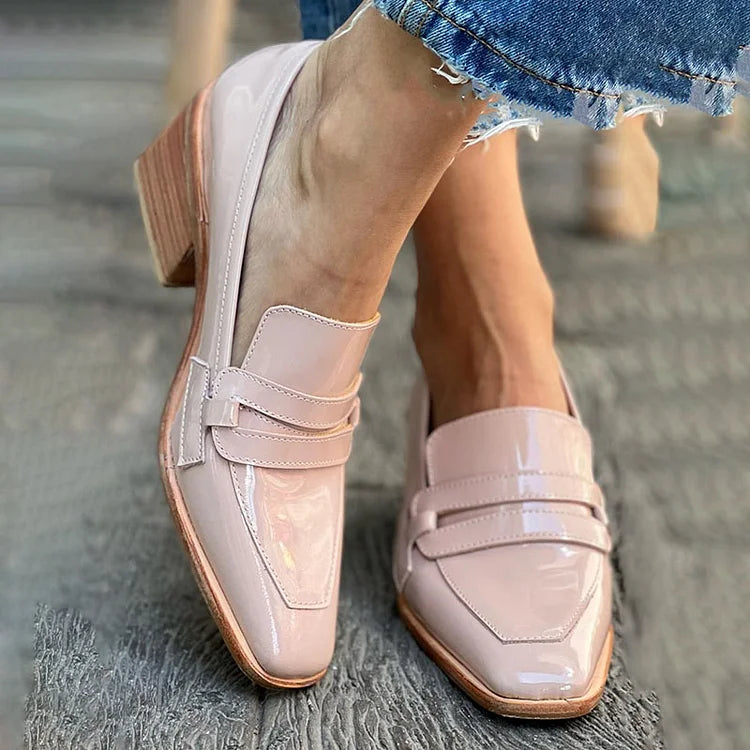Women's Pink Slip-On Loafers - VibreMode