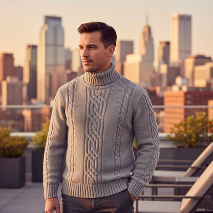 Men's Merino Wool Turtleneck Sweater