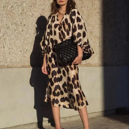 Linda Women's Leopard Print Dress