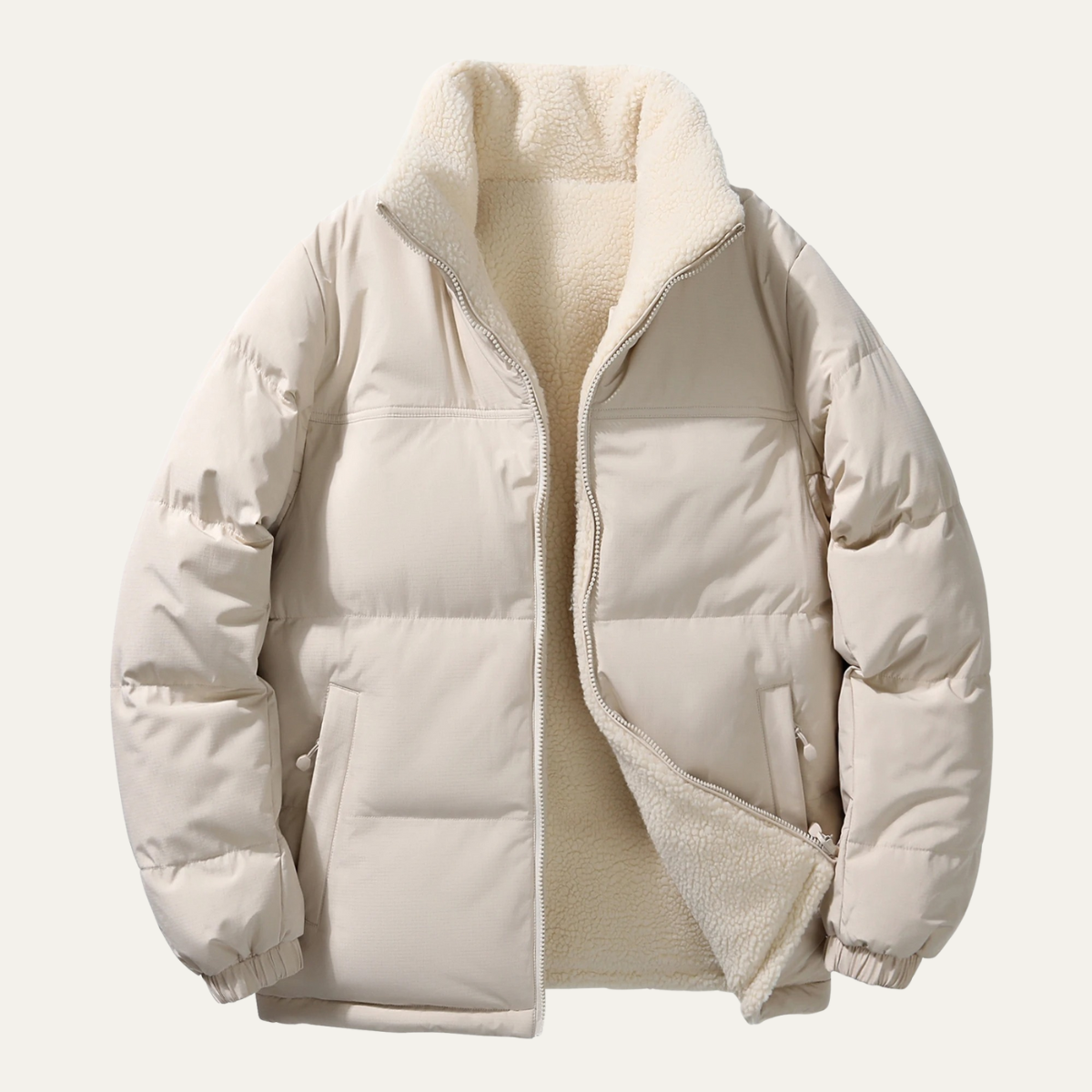 Men's Wool Cotton Double Sided Warm Coat - VibreMode