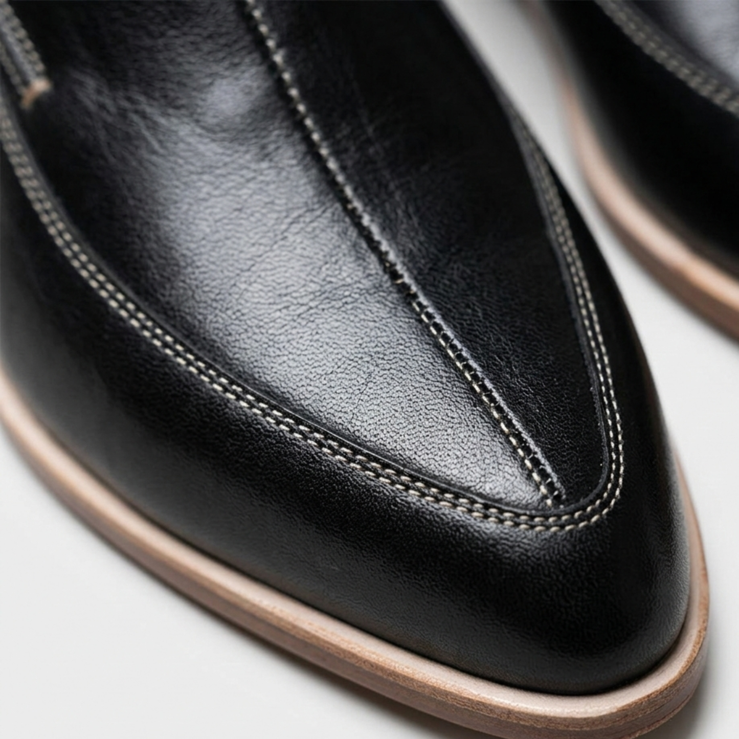 Leather Loafers Women Slip On Pointed Toe