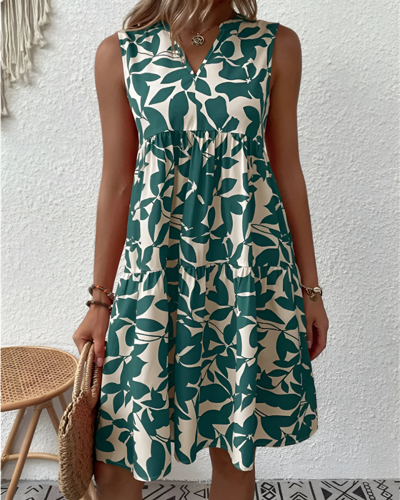 Women's Midi Dress Floral Summer - VibreMode