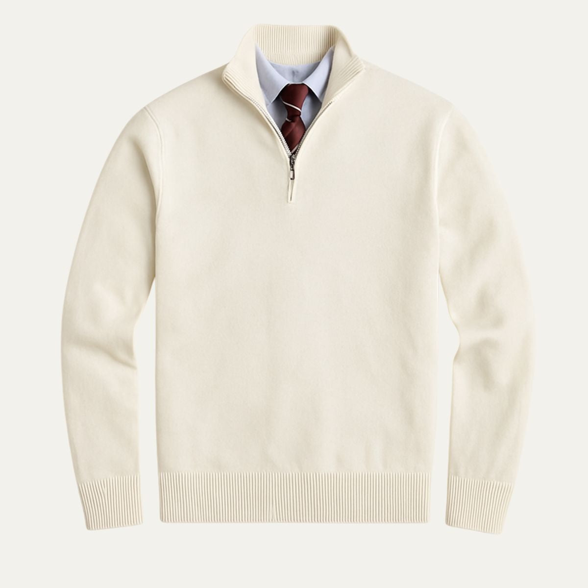 Bronx Men's Modern Quarter Zip Sweater - VibreMode