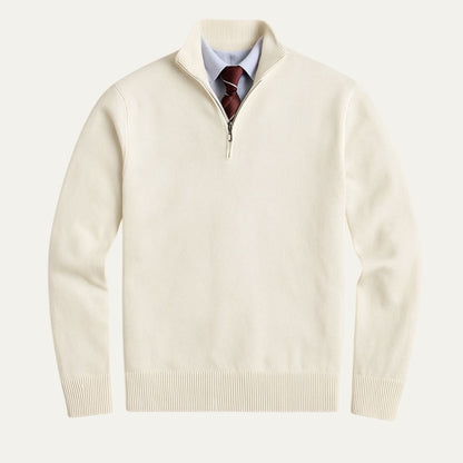 Bronx Men's Modern Quarter Zip Sweater - VibreMode