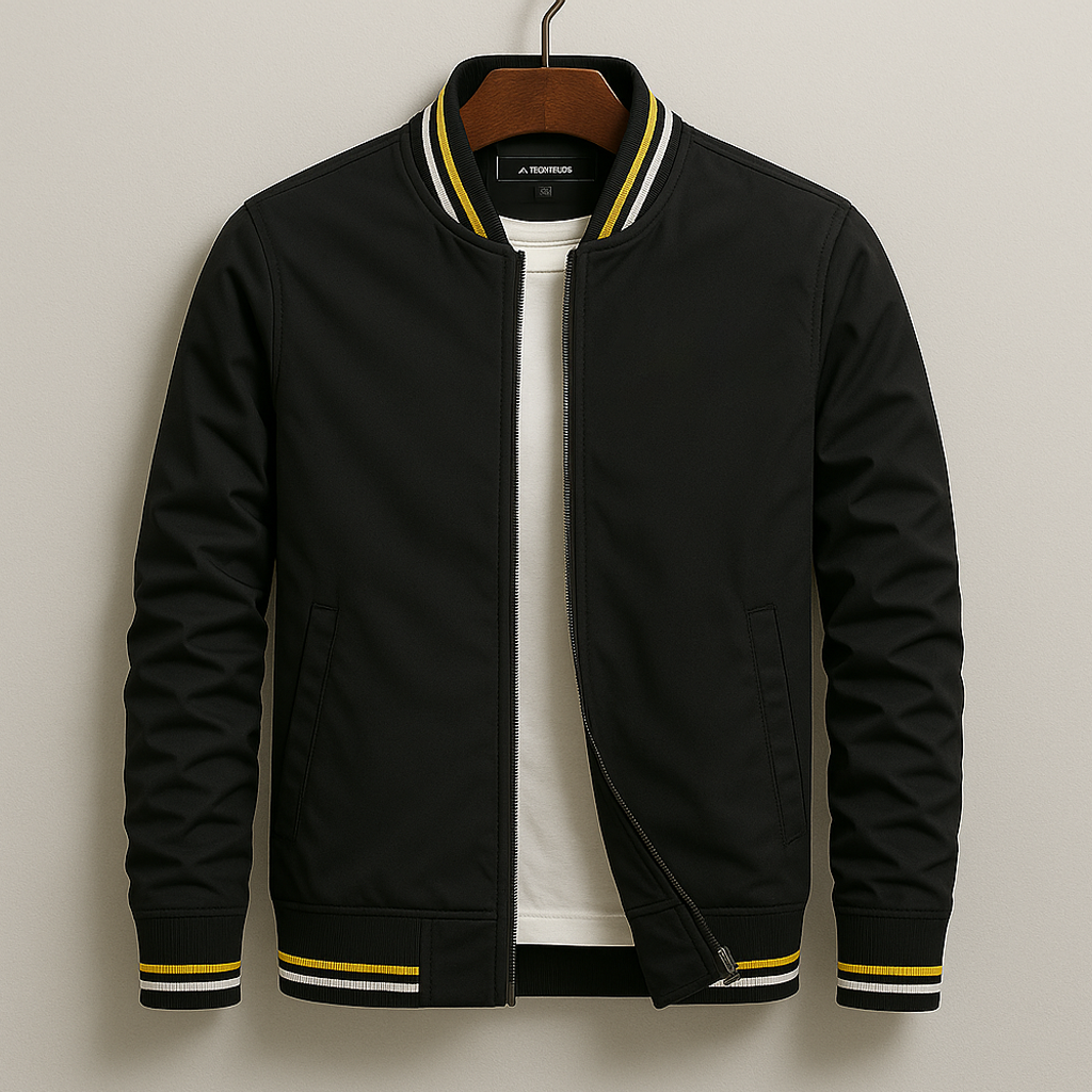 Vintage Style Zipper Bomber Coat