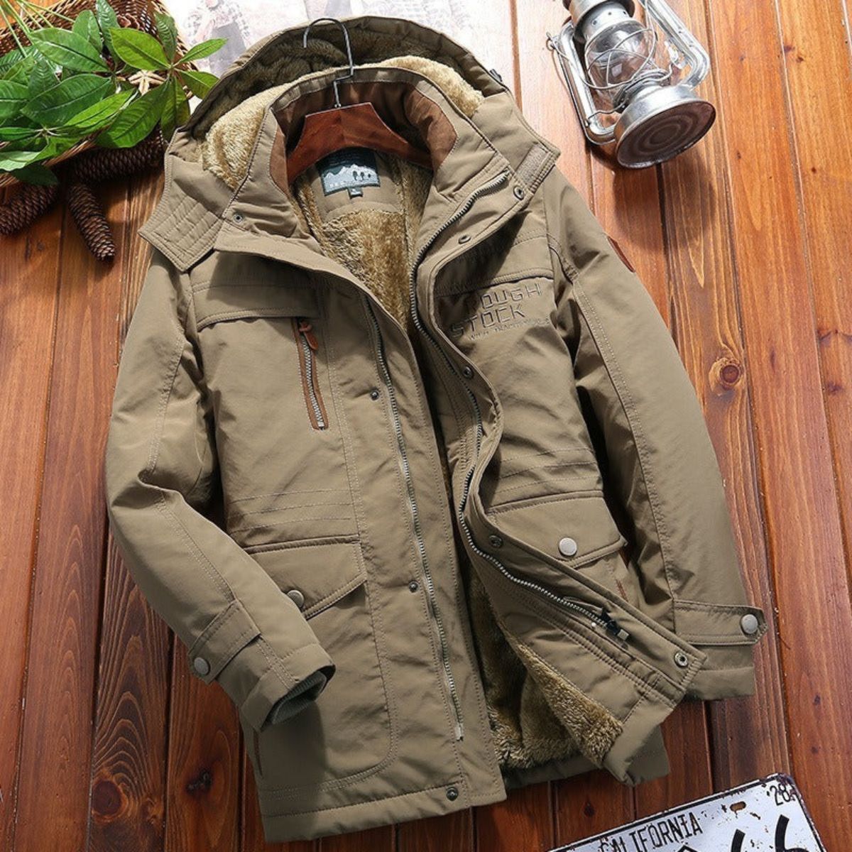 Men's Quilted Loose Fit Jacket Weather Resistant
