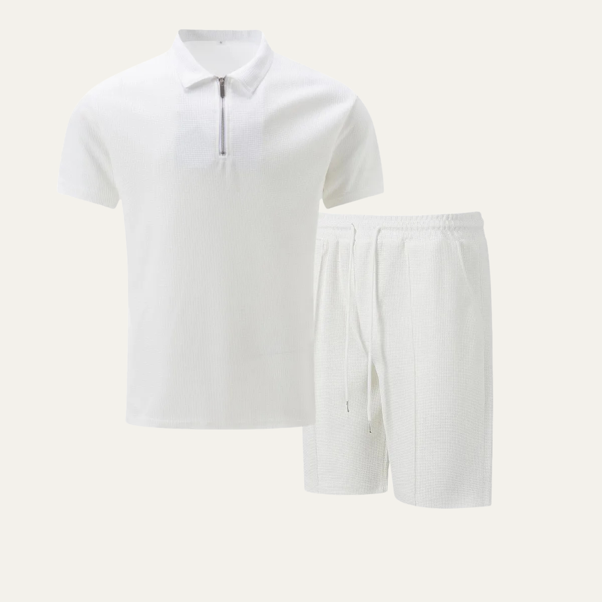 Men's Summer Shirt And Shorts Set Solid Color Casual - VibreMode