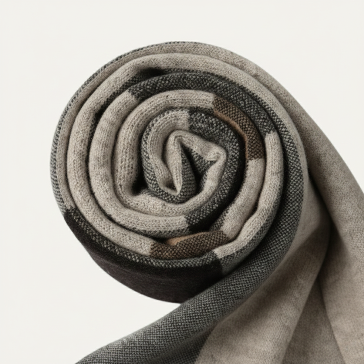 Men's Classic Plaid Scarf Wool Knit