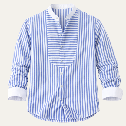 Men's Slim Fit Striped Dress Shirt Lightweight - VibreMode