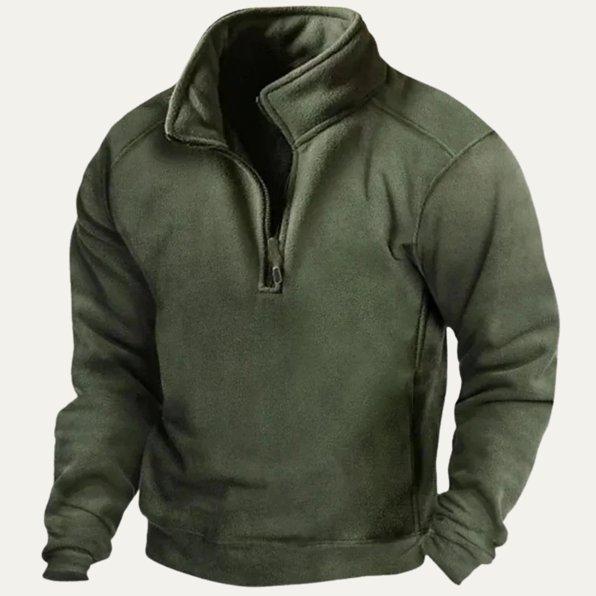 Men's Tactical Wool Sweater Half Zip Fleece Pullover