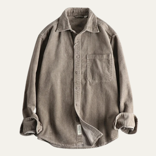 Men's Corduroy Shirt Jacket Vintage - VibreMode