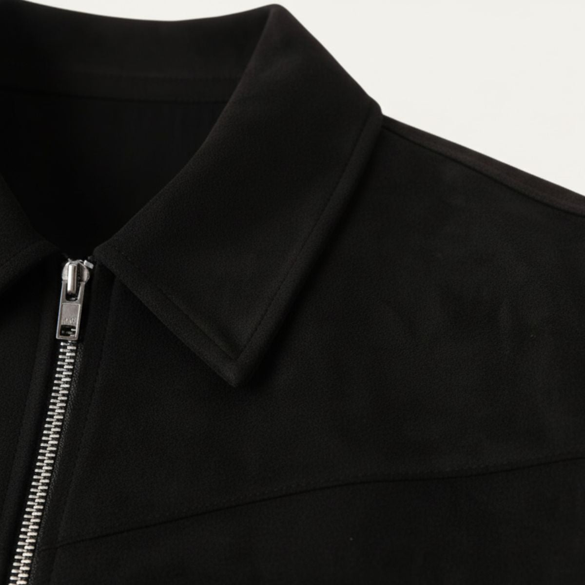 Men's Suede Leather Bomber Jacket Classic Style