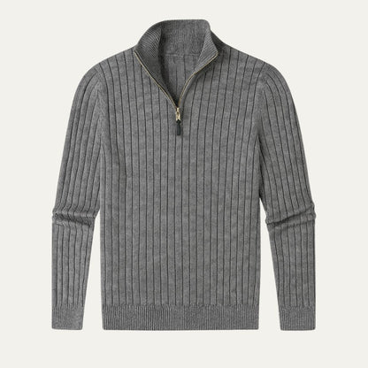 Men's Quarter Zip Sweater Old Money