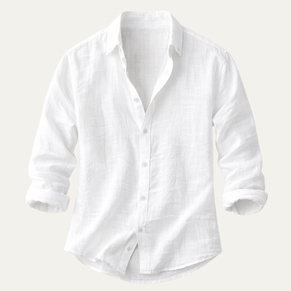 Men's Cotton Linen Button Up Beach Shirt - VibreMode