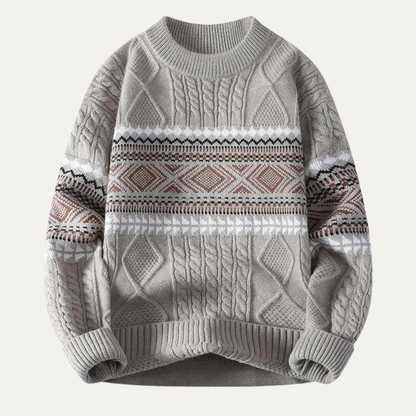 Men's Knitted Winter Sweater Nordic Pattern