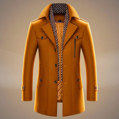 Luxurious Pure Wool Winter Coat - VibreMode