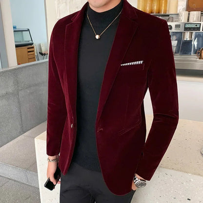 Men's Velvet Blazer - VibreMode