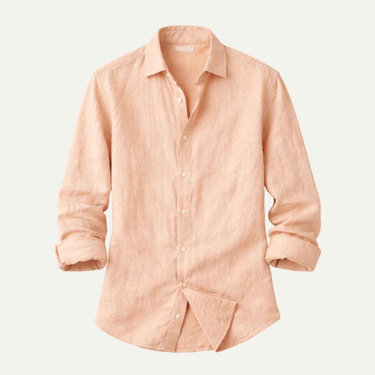 Alderton Men's Linen Casual Shirt Lightweight Turn Down Collar - VibreMode