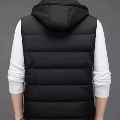 Women's Quilted Hooded Vest Zip Front