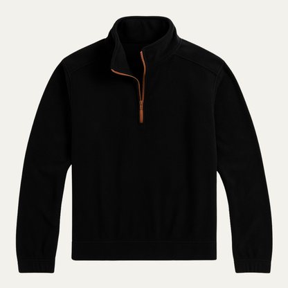 Men's Tactical Fleece Sweater Quarter Zip Stand Collar - VibreMode