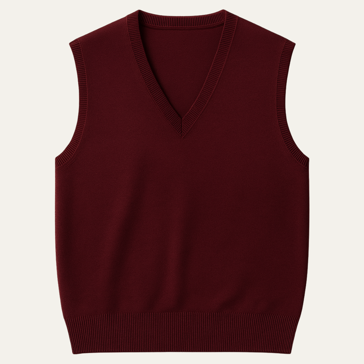 Men's V Neck Sleeveless Knit Vest - VibreMode