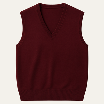Men's V Neck Sleeveless Knit Vest - VibreMode