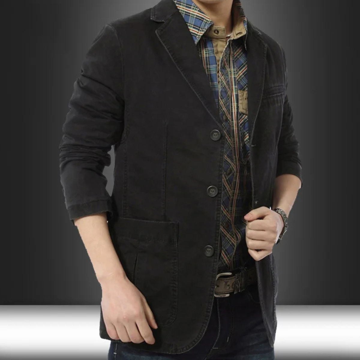 Men's Slim Fit Cotton Blazer Lightweight
