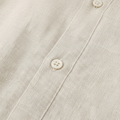 Men's Linen Button Up Shirt Relaxed Fit
