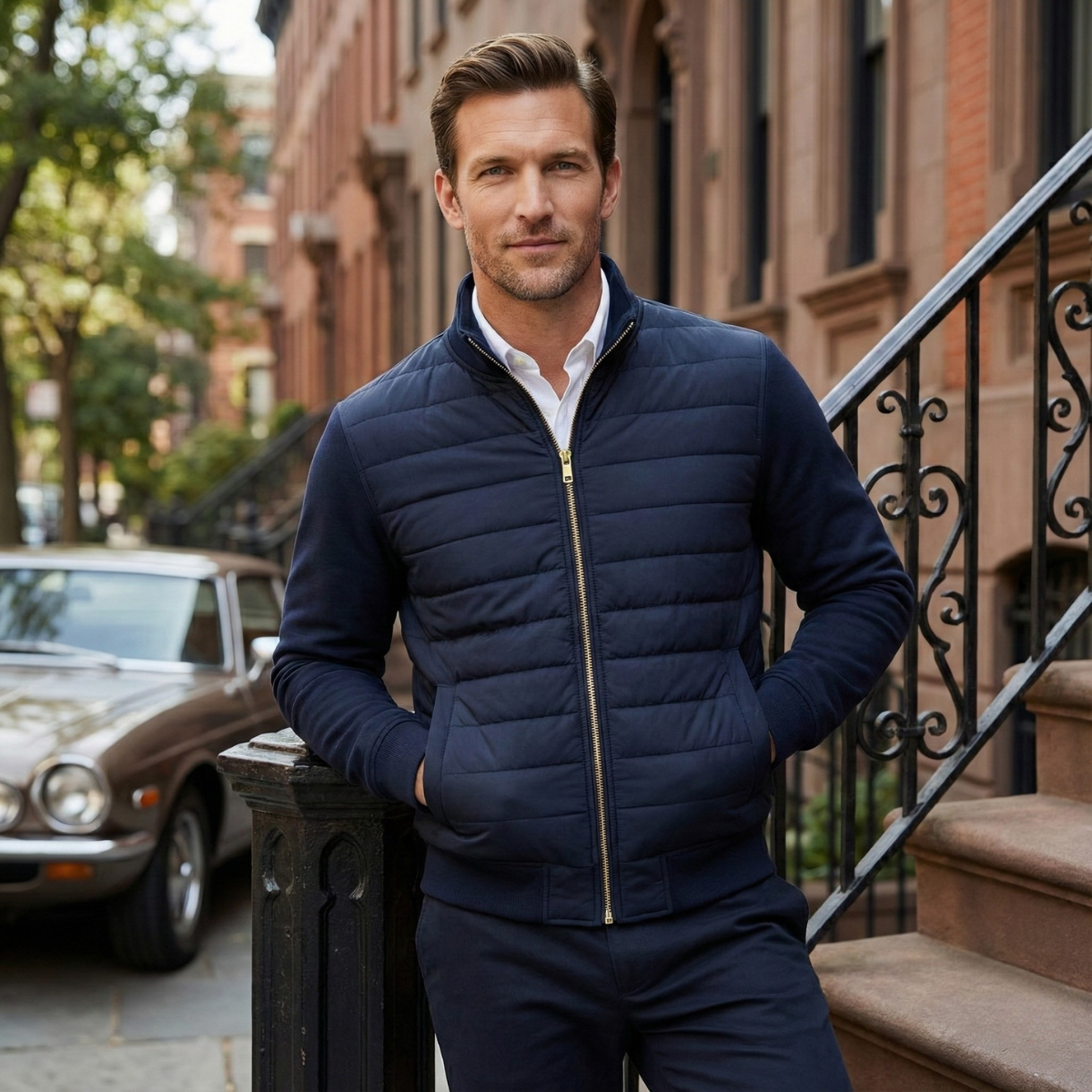 Men's Quilted Puffer Coat Lightweight