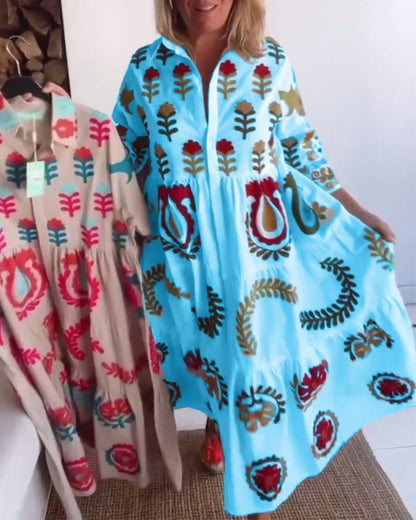 Colorful Patterned Summer Dress