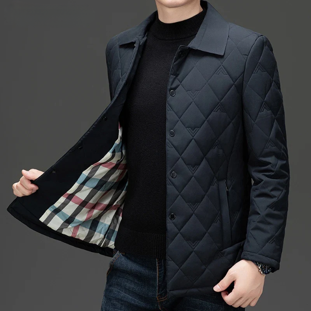 Tomston Mens Diamond Quilted Jacket - VibreMode