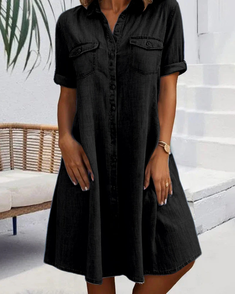 Slim Fit Blue Jeans Style Dress