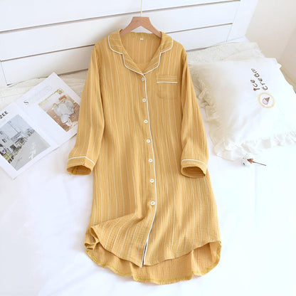 Women's Cotton Nightgown Lightweight Striped
